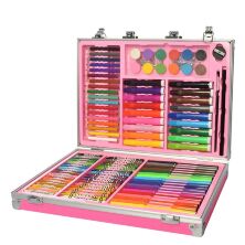 Набір для творчості MK 2454 олівці, акварельні фарби, фломастери і крейди у валізі