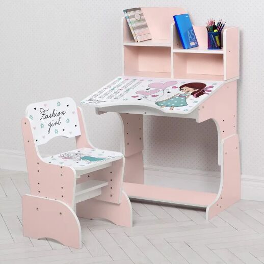 Дитяча парта растишка Bambi B 2071-20 Париж рожевий