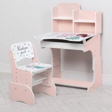 Дитяча парта растишка Bambi B 2071-20 Париж рожевий