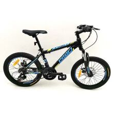 Алюмінієвий дитячий двоколісний велосипед PROFI 20 дюймів G20OPTIMAL A20.1 SHIMANO / колір чорно(мат)-блакитний