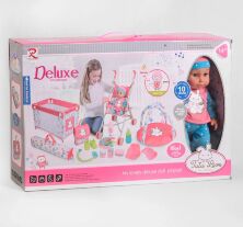 Ігровий набір для дівчинки 89888/89886 лялька Пупс Коляска Манеж Килимок Аксесуари