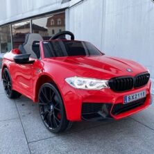 Дитячий електромобіль машина M 4791EBLRS-3 BMW M5 зі шкіряним сидінням червоний автофарбування