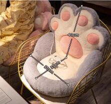 Дитяче м'яке плюшеве крісло-іграшка-подушка ЛАПКА з підігрівом, рожева