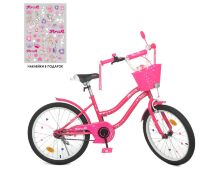 Дитячий двоколісний велосипед для дівчинки Profi Y2093-1K Star сидінням для ляльки / колеса 20д / фіолетовий**