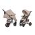 Прогулянкова дитяча коляска CARRELLO Vista CRL-5511 Stone Beige з регульованою ручкою і дощовиком/бежева