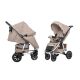 Прогулянкова дитяча коляска CARRELLO Vista CRL-5511 Stone Beige з регульованою ручкою і дощовиком/бежева