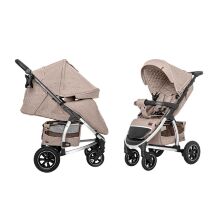 Прогулянкова дитяча коляска CARRELLO Vista CRL-5511 Stone Beige з регульованою ручкою і дощовиком/бежева
