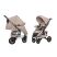 Прогулянкова дитяча коляска CARRELLO Vista CRL-5511 Stone Beige з регульованою ручкою і дощовиком/бежева