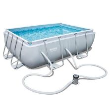 Каркасний прямокутний басейн BESTWAY 56629 розмір 282-196-84 см/об'єм 3662 л/з картриджним фільтр-насосом