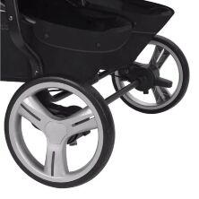 Коляска прогулочная CARRELLO Connect CRL-5502 Serious Black для двійні в льоні