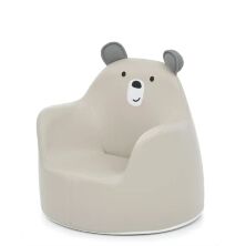 Дитяче м'яке крісло-пуфік M 5721 Bear сіре меморіформ