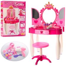 Дитячий туалетний столик-трюмо LIMO TOY 661-20 з д/у (ІЧ) - чарівна паличка, музика звук, світло аксесуари