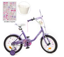Дитячий двоколісний велосипед для дівчинки Profi Y1885 Ballerina з дзвіночком і фарою / колеса 18д / білий**
