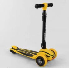 Дитячий складаний самокат триколісний Best Scooter S-4788 MAXI алюмінієвий кермо / колір жовтий