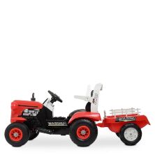 Дитячий одномісний електромобіль-Трактор з причепом BAMBI M 4261ABLR-3 з пультом управління червоний**