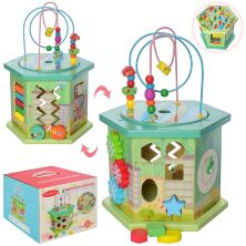 Дерев'яна іграшка Ігровий розвиваючий дерев'яний центр Бизиборд MD 2267 сортер лабіринт годинники та інше**