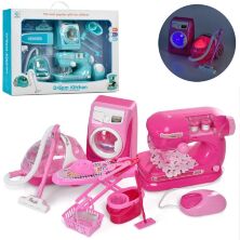 Дитячий ігровий набір Побутової техніки YH189-10A-B Пилосос Швейна машинка Пралка Прасувальна дошка**