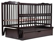 Ліжко Babyroom Веселка маятник, ящик, відкидний пліч DVMYO-3 бук венге