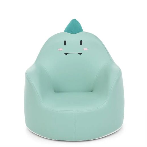 Дитяче м'яке крісло-пуфік M 5721 Dino "Динозаврик" Бірюзове меморіформ