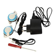 Дитячий синтезатор на ніжках CV8818-206AB зі стільчиком і мікрофоном, навушниками музика **