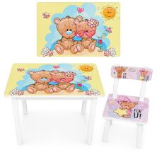 Дитячий стіл зі стільчиком Bambi BSM2K-34d Ведмедики**