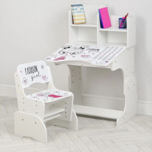 Дитяча парта растишка Bambi B 2071-20 Париж рожевий
