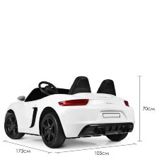 Дитячий двомісний електромобіль машина в чохлі Porsche M 4055AL-1 Без Пульта Керування / колір білий**