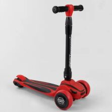 Дитячий складаний самокат триколісний Best Scooter S-5896 MAXI алюмінієвий кермо / колір червоний