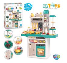 Дитяча ігрова кухня 93.5 см LIMO TOY 889-247 інтерактивна з яйцеваркою (87 деталей) зелена