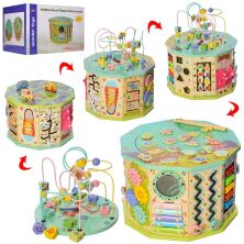 Дерев'яна іграшка Ігровий розвиваючий дерев'яний центр Бизиборд MD 2592 ксилофон лабіринт годинники та інше**