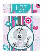 Дитячий дерев'яний столик зі стільчиком Bambi 504-122 / Малюнок Кошеня / колір білий**