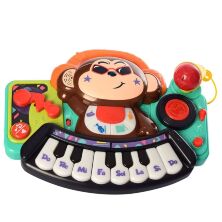Дитяче музичне піаніно HOLA 3137 "Мавпочка" з мікрофоном і світловими ефектами**