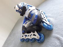 Ролики Дитячі Сині — Чорні розсувні Profi A 10079-S розмір (31-34)