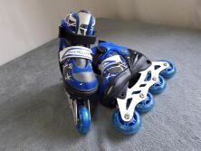 Ролики Дитячі Сині — Чорні розсувні Profi A 10079-S розмір (31-34)