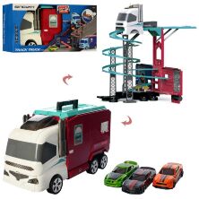Дитячий ігровий набір Гараж Паркінг S8630B Трейлер з машинками на запуску / звукові ефекти