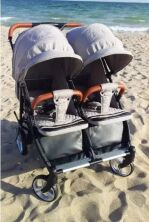 Коляска прогулочная CARRELLO Connect CRL-5502 Rock Gray для двійні в льоні