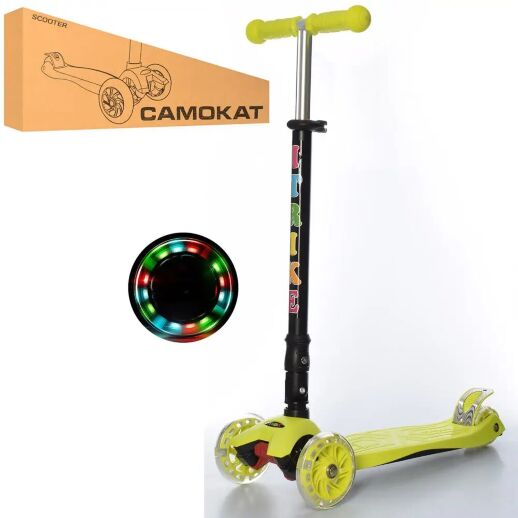 Самокат дитячий складаний iTrike JR 3-003-1-B MAXI 8 кольорів принт