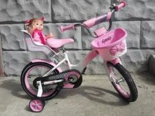 Дитячий велосипед для дівчинки KIDS BIKE CROSSER-3 колеса 20 дюймів з передньої кошиком і сидінням для ляльки