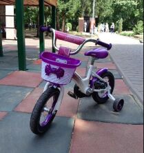 Дитячий велосипед для дівчинки KIDS BIKE CROSSER-3 колеса 20 дюймів з передньої кошиком і сидінням для ляльки