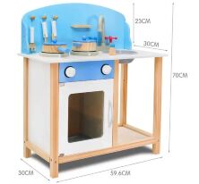 Дитячий ігровий набір дерев'яна кухня велика MD 2390 плита, духовка миття посуд**