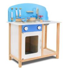 Дитячий ігровий набір дерев'яна кухня велика MD 2390 плита, духовка миття посуд**