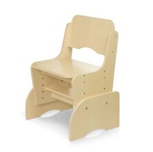 Дитяча дерев'яна парта зі стільчиком W903-10-4 регульована по висоті / з шафками / Венге світло.**