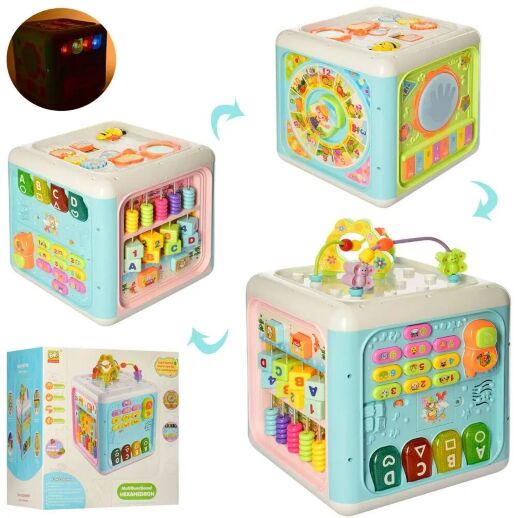 Розвиваюча іграшка Ігровий центр Логічний куб 838-63 зі звуковими та світловими ефектами