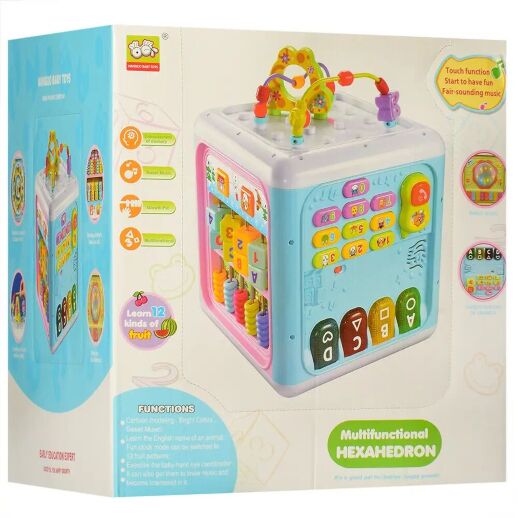 Розвиваюча іграшка Ігровий центр Логічний куб 838-63 зі звуковими та світловими ефектами