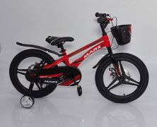 Дитячий двоколісний велосипед MARS-3 з кошиком і крилами. Магнієва рама та диски. Колеса 18 дюймів червоний