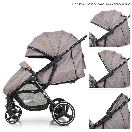 Прогулянкова коляска дитяча El Camino ME 1022L Expert Light Gray світло сірий