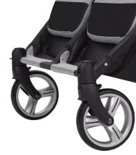 Коляска прогулочная CARRELLO Connect CRL-5502 Serious Black для двійні в льоні