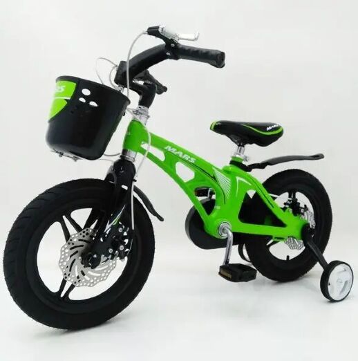Велосипед дитячий двоколісний MARS-14 дискові гальма колеса 14 дюймів зелений
