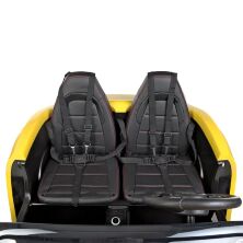 Дитячий двомісний електромобіль машина в чохлі Porsche M 4055AL-6 Без Пульта Керування / колір жовтий**