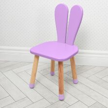 Дитячий стільчик для дівчинки Bambi 04-2VIOLET "Зайчик" дерев'яний (МДФ) / колір фіолетовий**